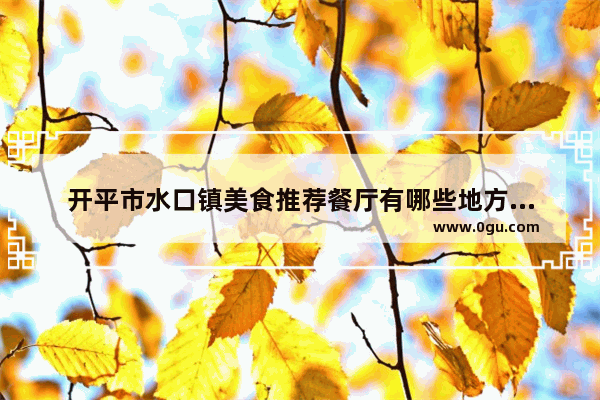 开平市水口镇美食推荐餐厅有哪些地方好吃点的
