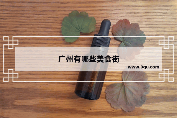 广州有哪些美食街