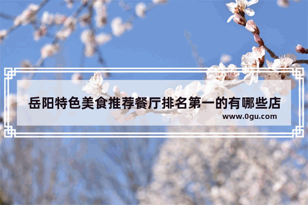 岳阳特色美食推荐餐厅排名第一的有哪些店