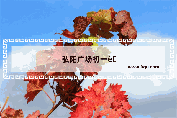 弘阳广场初一营业吗
