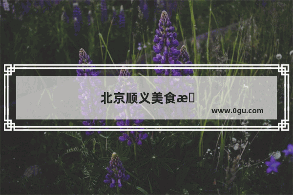 北京顺义美食推荐店在哪里