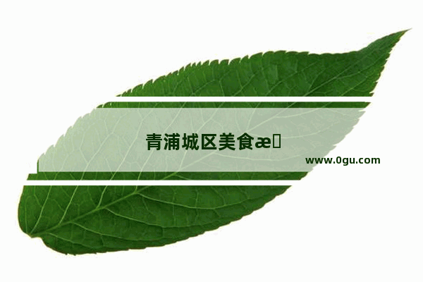 青浦城区美食推荐地方有哪些好吃的饭店