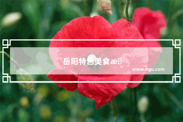 岳阳特色美食推荐餐厅排名榜前十名有哪些