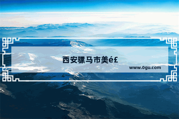 西安骡马市美食推荐地方在哪里啊多少钱