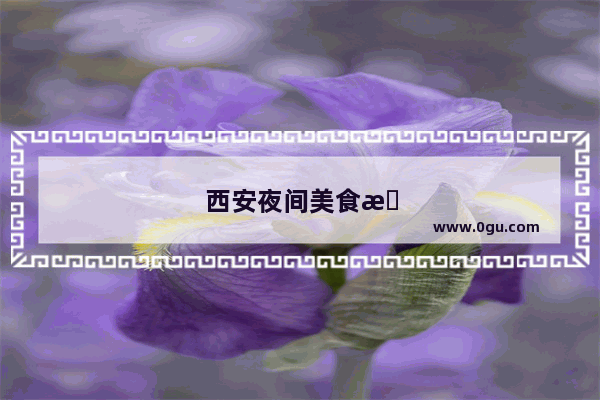 西安夜间美食推荐店有哪些地方好吃