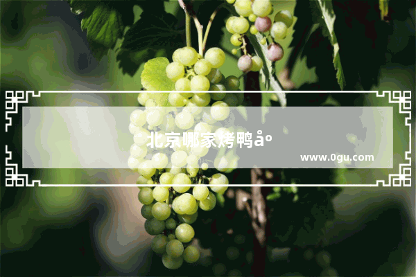 北京哪家烤鸭店好吃