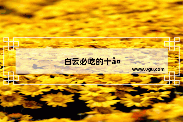 白云必吃的十大餐厅