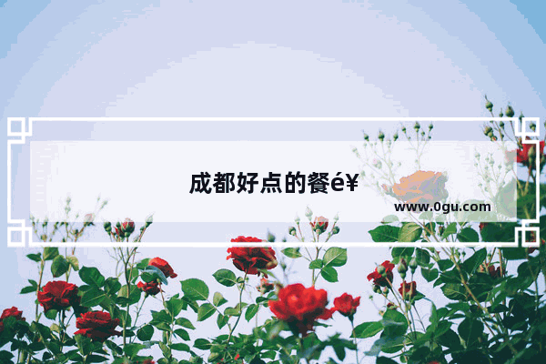 成都好点的餐饮品牌有哪些