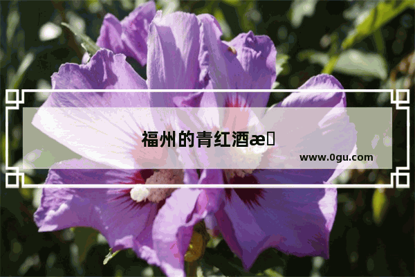 福州的青红酒有什么特别之处