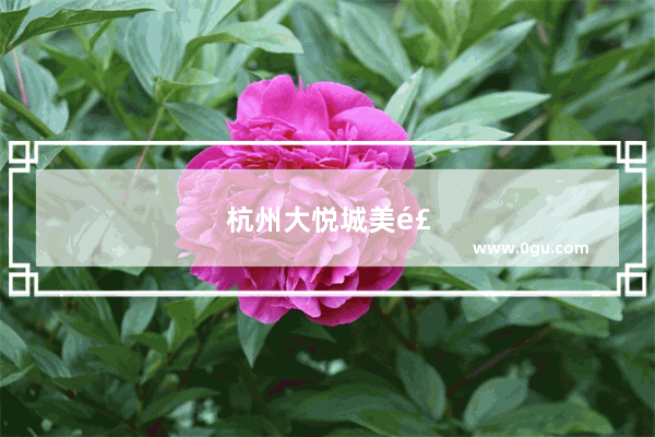杭州大悦城美食推荐在几楼吃饭的店铺