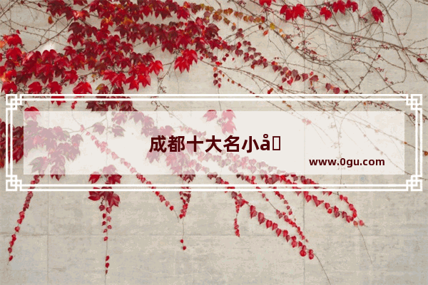 成都十大名小吃是哪些