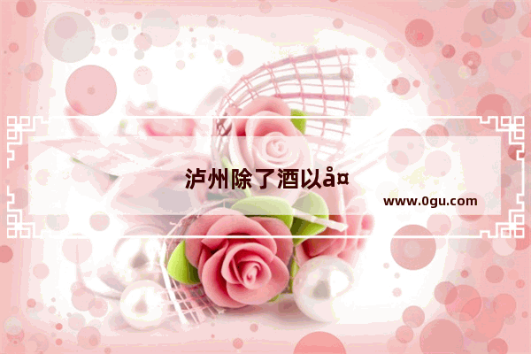 泸州除了酒以外 还有什么特产