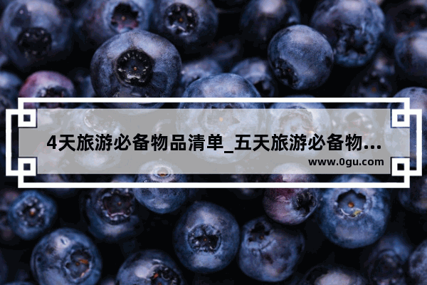 4天旅游必备物品清单_五天旅游必备物品清单