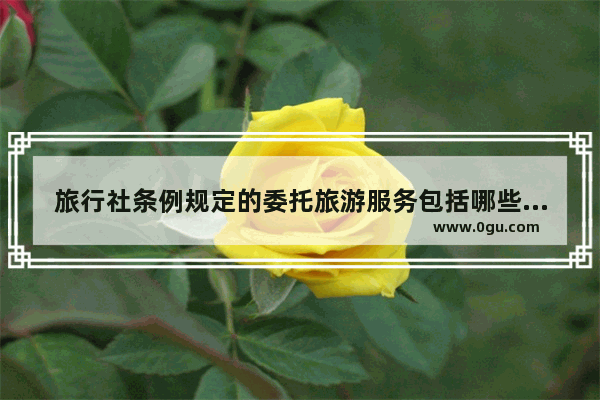 旅行社条例规定的委托旅游服务包括哪些内容_旅行社可以委托其他旅行社销售旅游产品吗