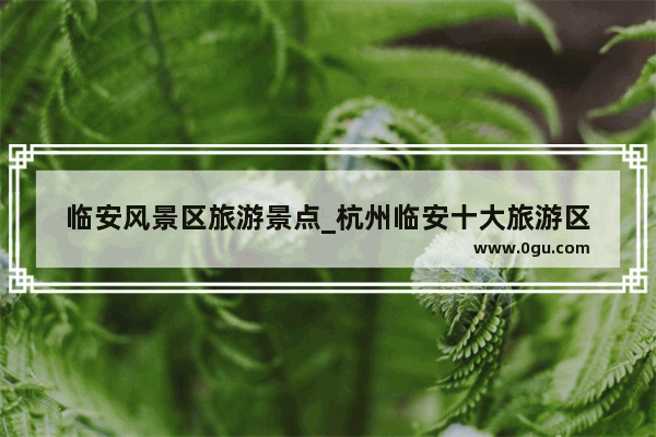 临安风景区旅游景点_杭州临安十大旅游区