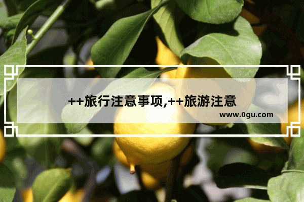 ++旅行注意事项,++旅游注意