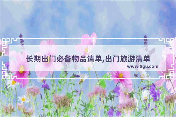 长期出门必备物品清单,出门旅游清单