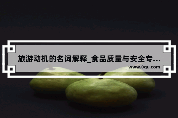旅游动机的名词解释_食品质量与安全专业求职意向