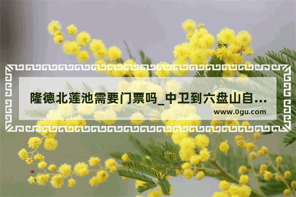隆德北莲池需要门票吗_中卫到六盘山自驾路线