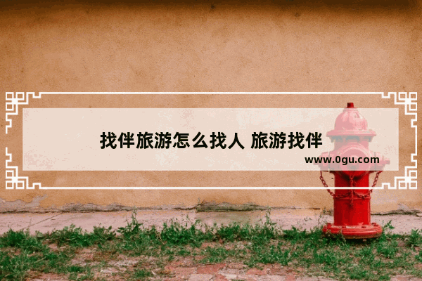 找伴旅游怎么找人 旅游找伴