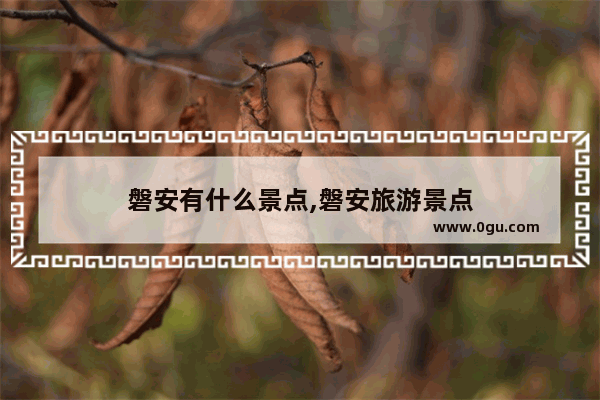 磐安有什么景点,磐安旅游景点