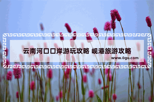 云南河口口岸游玩攻略 岘港旅游攻略
