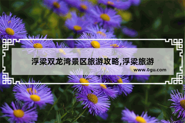 浮梁双龙湾景区旅游攻略,浮梁旅游