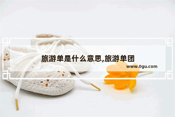 旅游单是什么意思,旅游单团