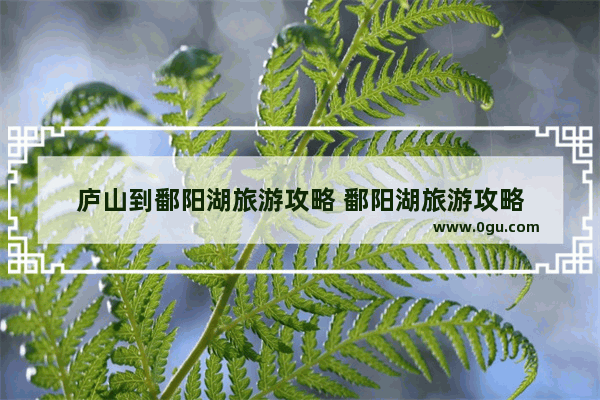 庐山到鄱阳湖旅游攻略 鄱阳湖旅游攻略