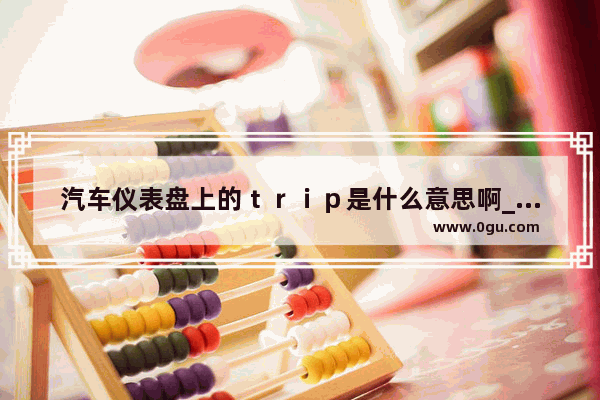 汽车仪表盘上的ｔｒｉｐ是什么意思啊_接待社计调与组团社计调的区别