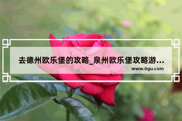 去德州欧乐堡的攻略_泉州欧乐堡攻略游玩顺序