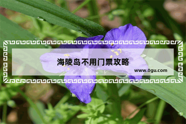 海陵岛不用门票攻略