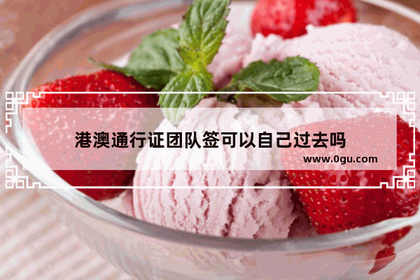 港澳通行证团队签可以自己过去吗