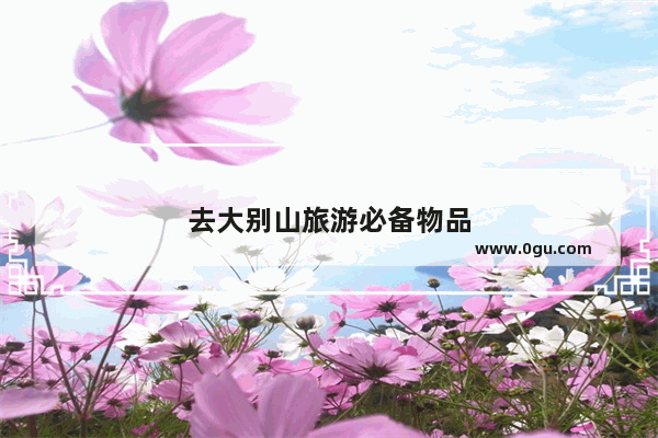 去大别山旅游必备物品
