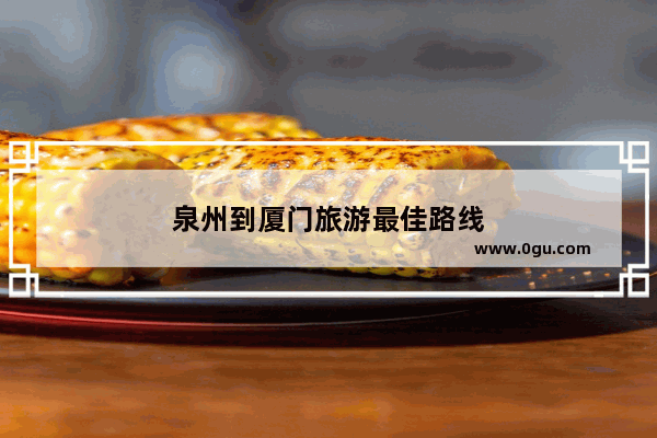 泉州到厦门旅游最佳路线