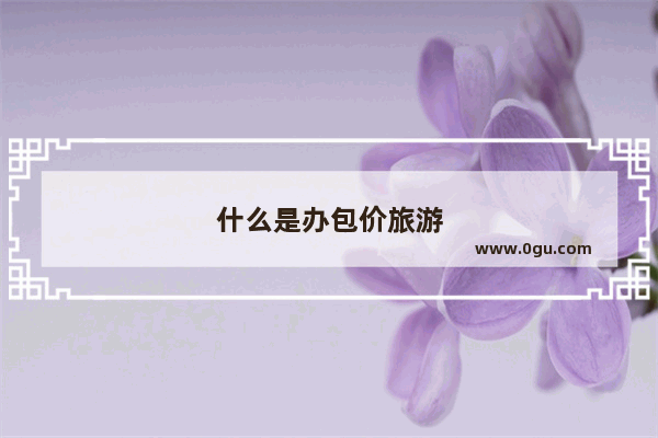 什么是办包价旅游