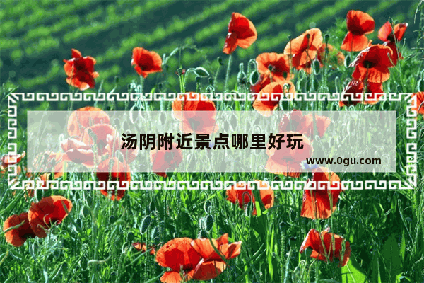 汤阴附近景点哪里好玩