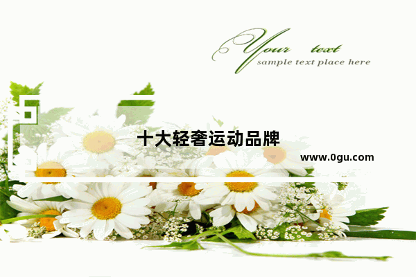 十大轻奢运动品牌