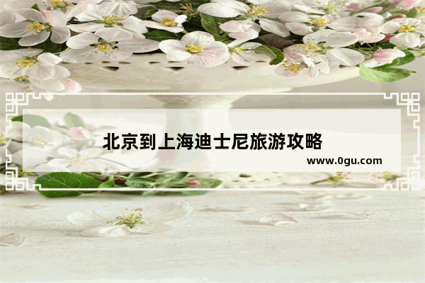 北京到上海迪士尼旅游攻略