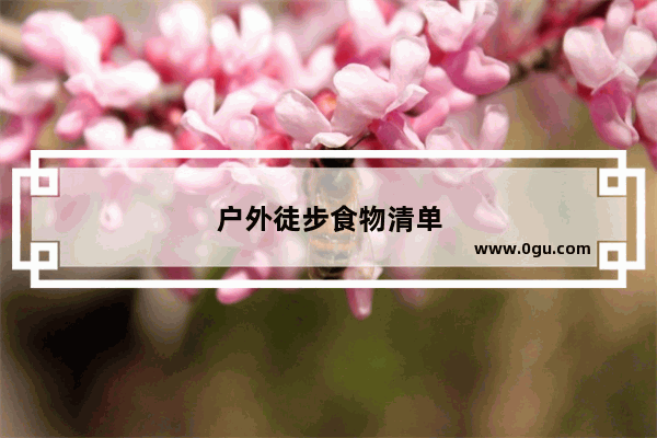 户外徒步食物清单