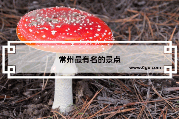 常州最有名的景点