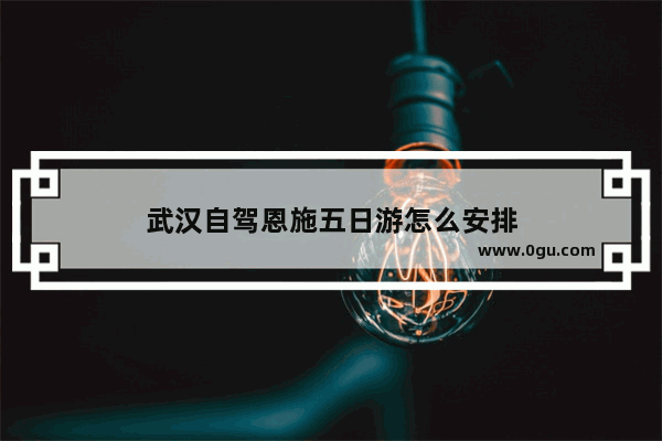 武汉自驾恩施五日游怎么安排