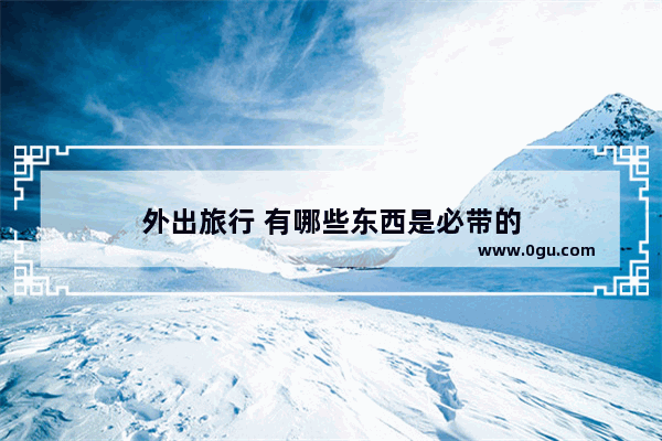 外出旅行 有哪些东西是必带的