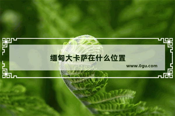缅甸大卡萨在什么位置