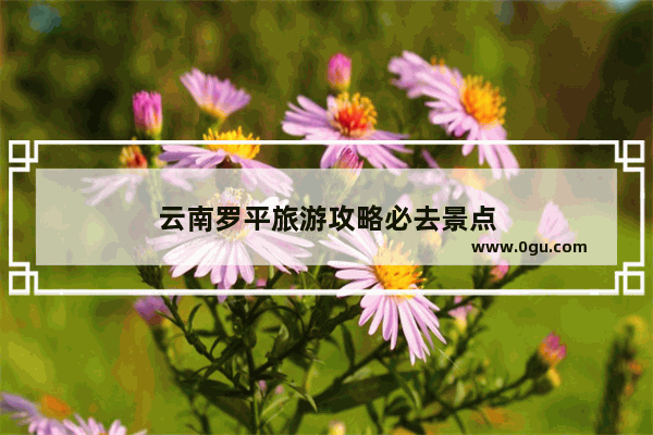 云南罗平旅游攻略必去景点