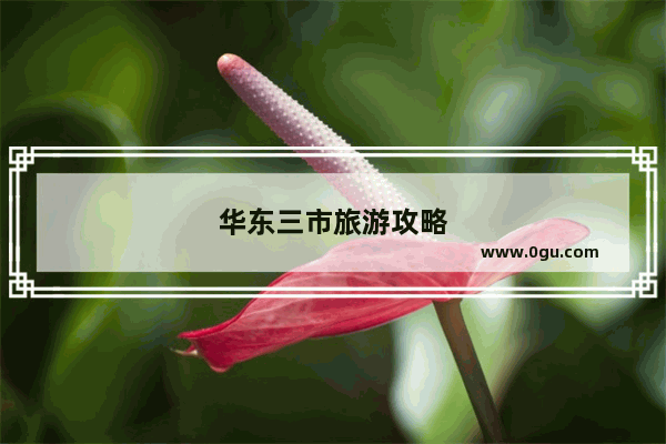 华东三市旅游攻略