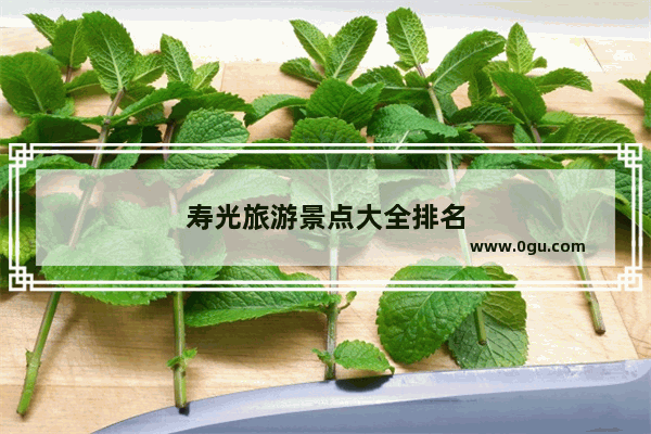 寿光旅游景点大全排名