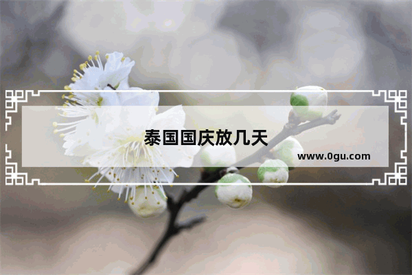 泰国国庆放几天
