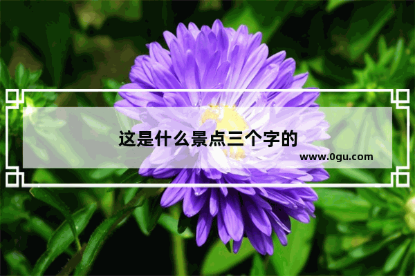 这是什么景点三个字的