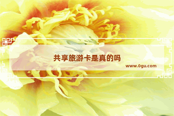 共享旅游卡是真的吗